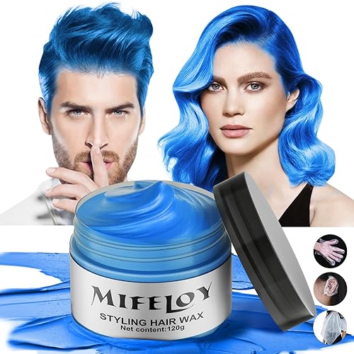 Cera de color rojo temporal para el cabello con capa para cubrir las orejas, crema de peinado natural instantánea, pomadas de peinado para niñas,