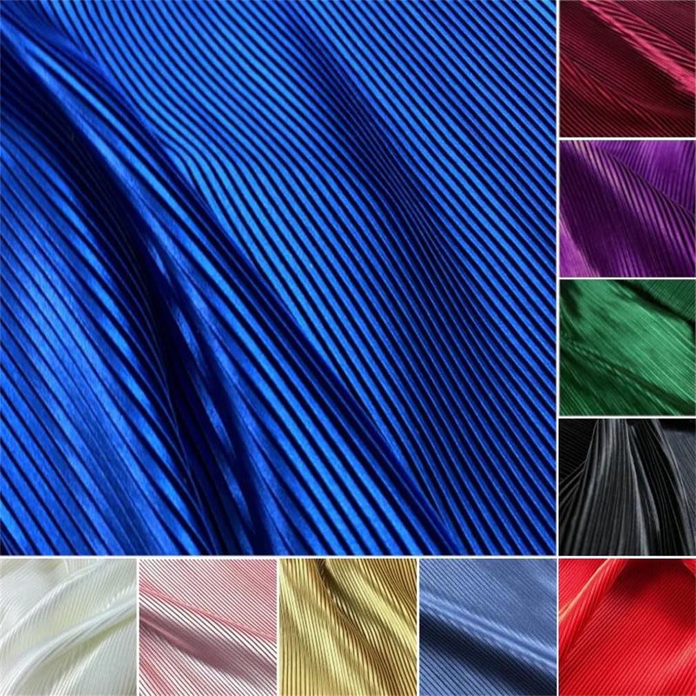 Tela Satinada Plisada De Acordeón Con Volantes, Material De Diseñador Para Costura De Vestidos, Telas De Fondo Por Metro, 3/5/10M
