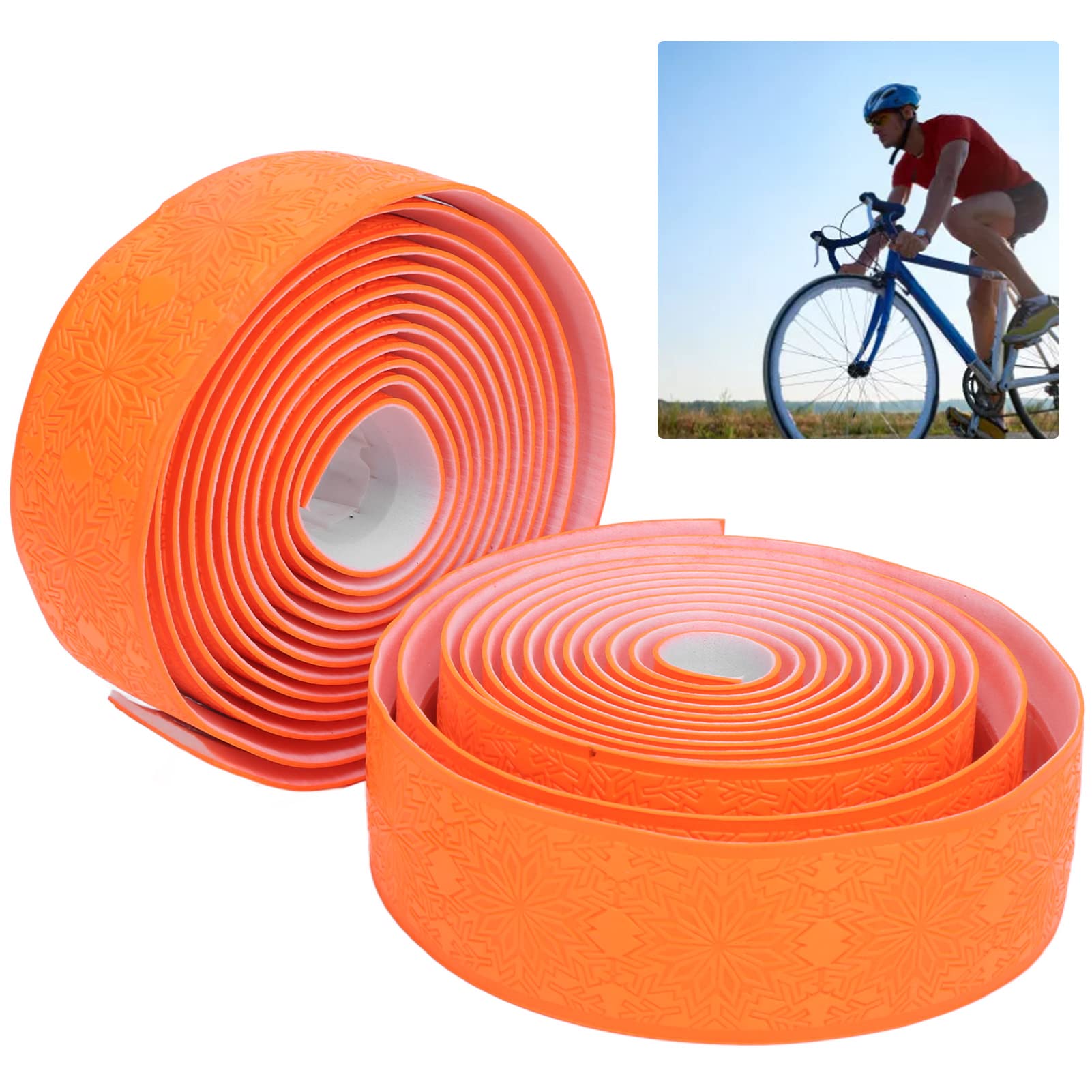 XIASABA Road -Lenkerband absorbieren Schweiß leicht zu reinigen, wasserdichtes Schneeflockengelb gelb (Schneeflockenorange) Gewerbe, Industrie & Wissenschaft