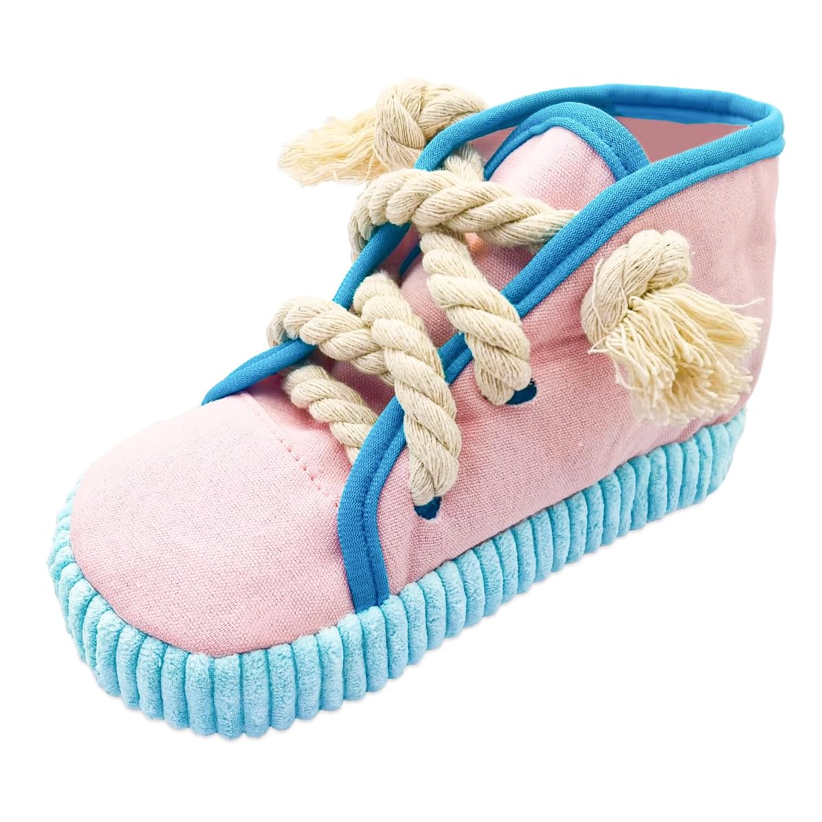 Tiardey Durable Dog Squeaky Games Shoes-Shaped Interactive Games with Squeakers for Small Medium and Large Dogs Boredom (Pink)