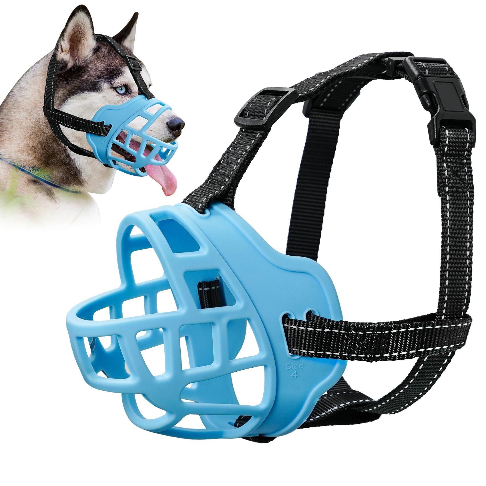 ODRIEW Dog Muzzle for Large Sized Dog - Medium Sized Dogs, Small Basket Muzzle to Prevent Biting - for Barking, Breathable, Allows Panting Drinking,