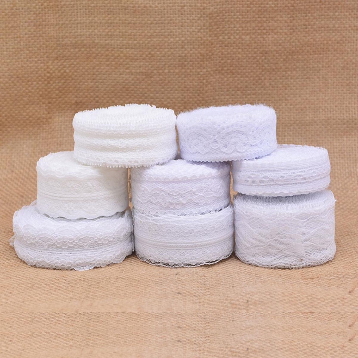 10M Jute Rouleau Ruban Toile De Jute Dentelle Ruban Jute Dentelle Pour Bricolage Décoration De