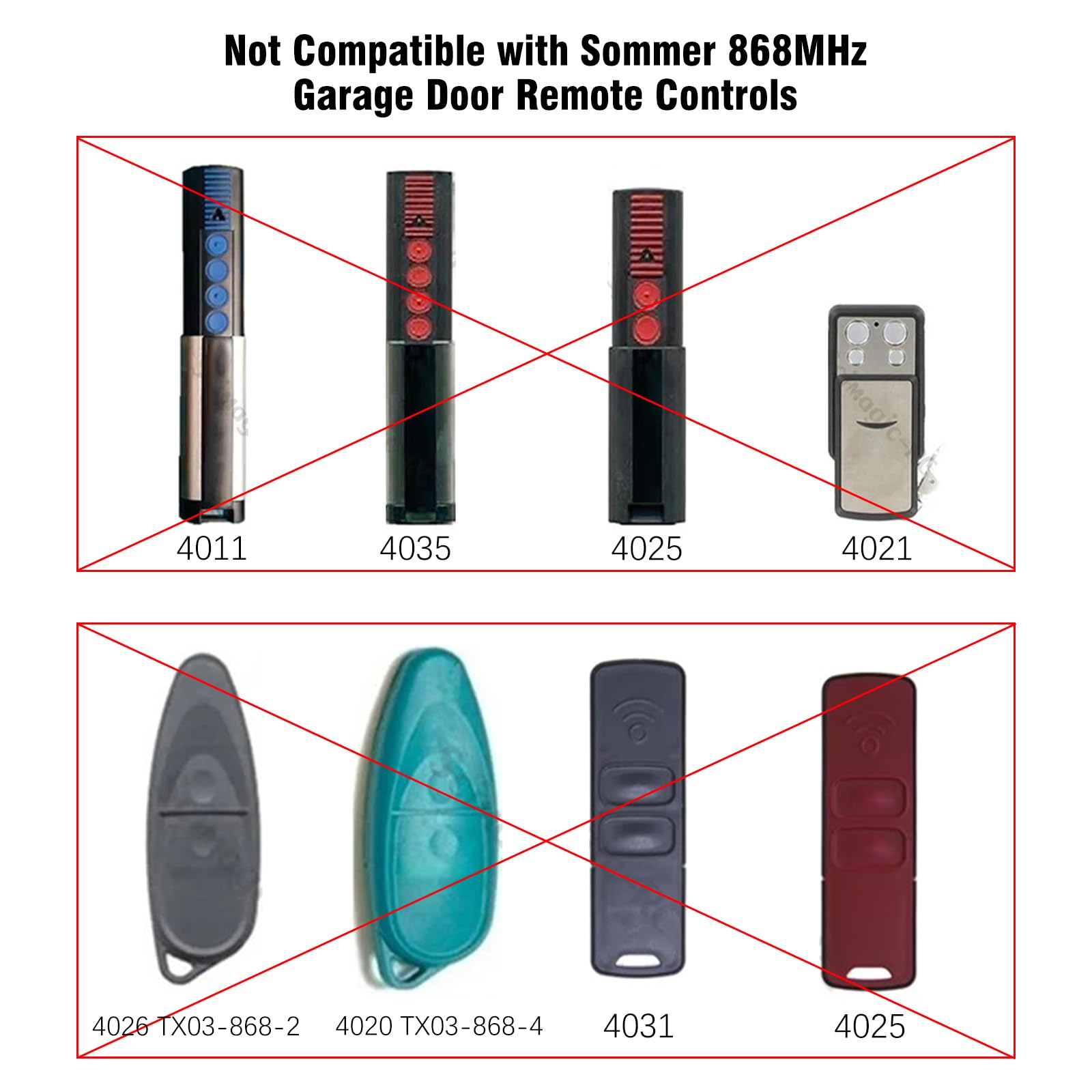 Draadloze afstandsbediening, garagedeur 434,42 MHz, 3 stuks vervangende afstandsbediening, compatibel met 4014 TX03 434 2, 4022 TX03 434 2, 4013 TX02 434 4 XP afstandsbediening, 4 kanalen