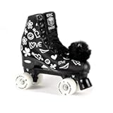 Epic Skates Epic Skates Womens Luv Quad Roller Skates&comma; Black&sol;White