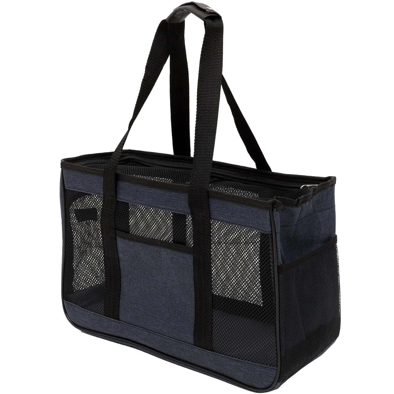 Sac de transport pour chat petit taille portable respirant bleu pour animaux