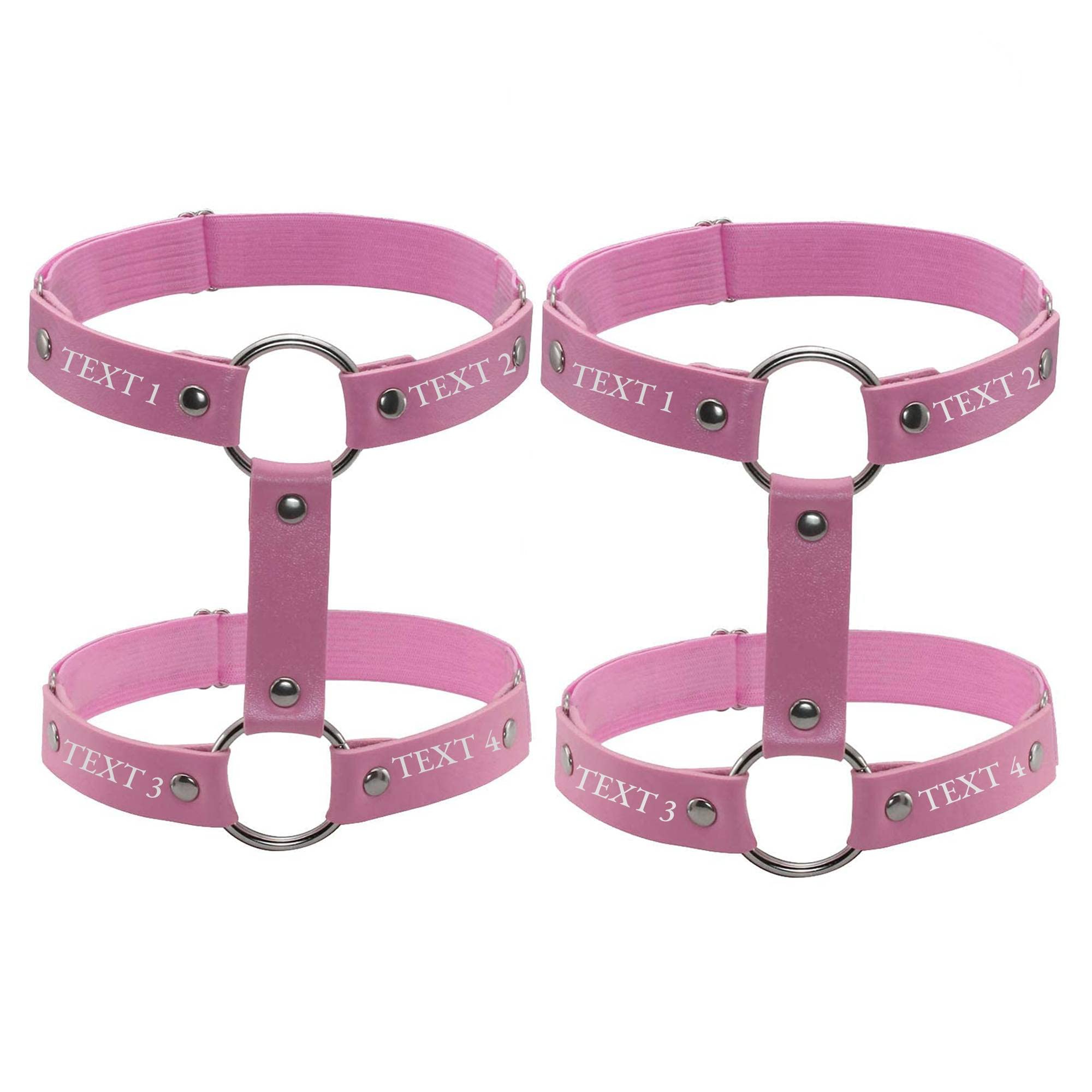 Jarretelles Cuir Punk Réglables - Lot De 2, Style Gothique Pour Cosplay Et Fêtes