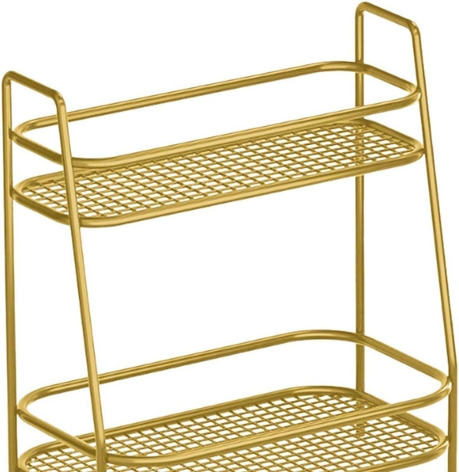 Portaspezie 2 Livelli, Organizzatore Cucina e Bagno da Banco, Oro