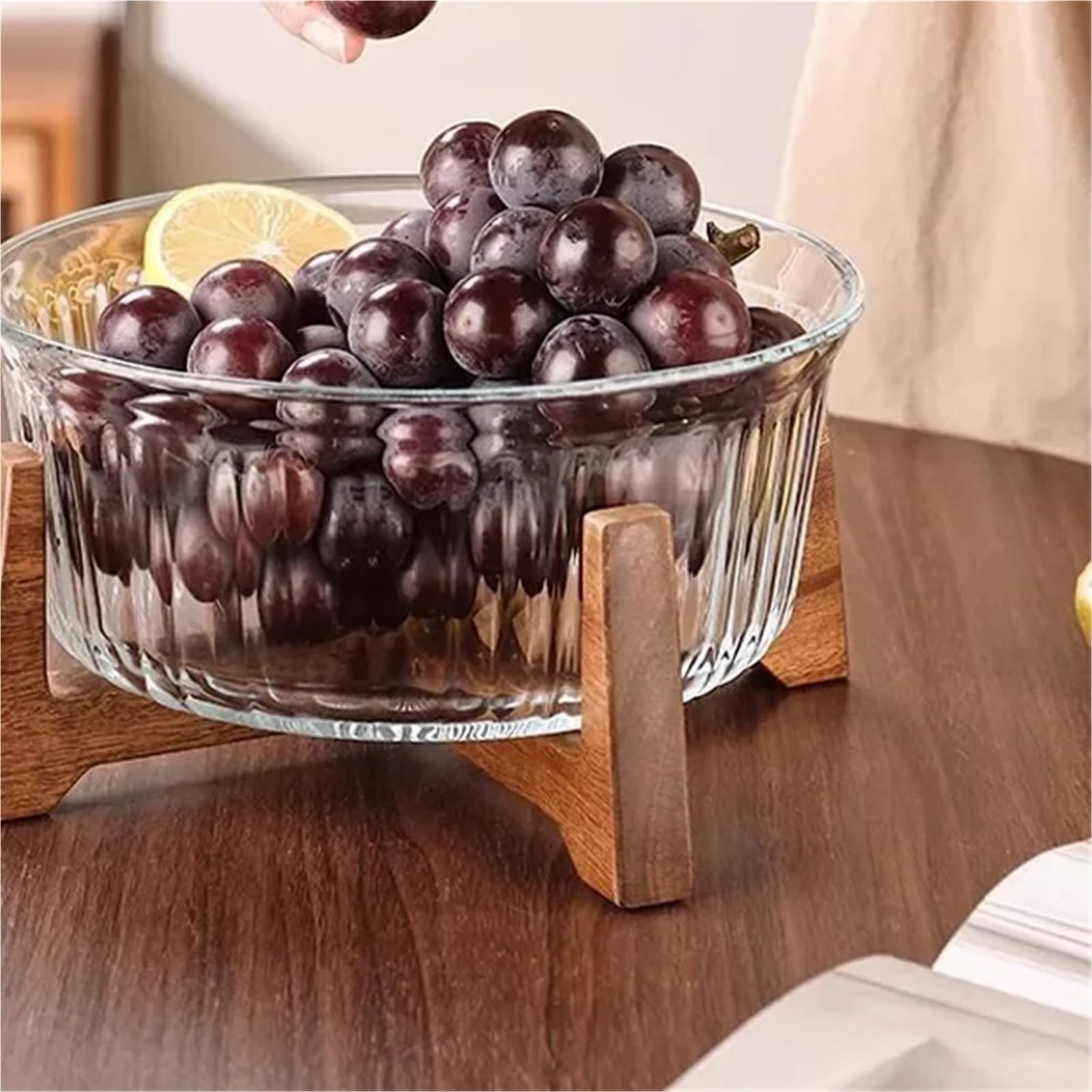 Tarro De Caramelo Tarro Grande for Dulces, Tarro de Almacenamiento de Vidrio for el hogar, Plato de Frutas, Plato de Dulces for Sala de Estar para Bodas Caramelos(Clear-with Lid)
