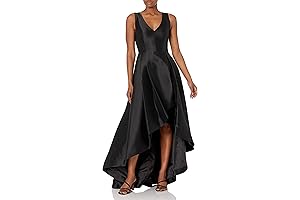Women's Sleeveless V-neck High Low Gowns: A Flowing Masterpiece for Graceful Occasions