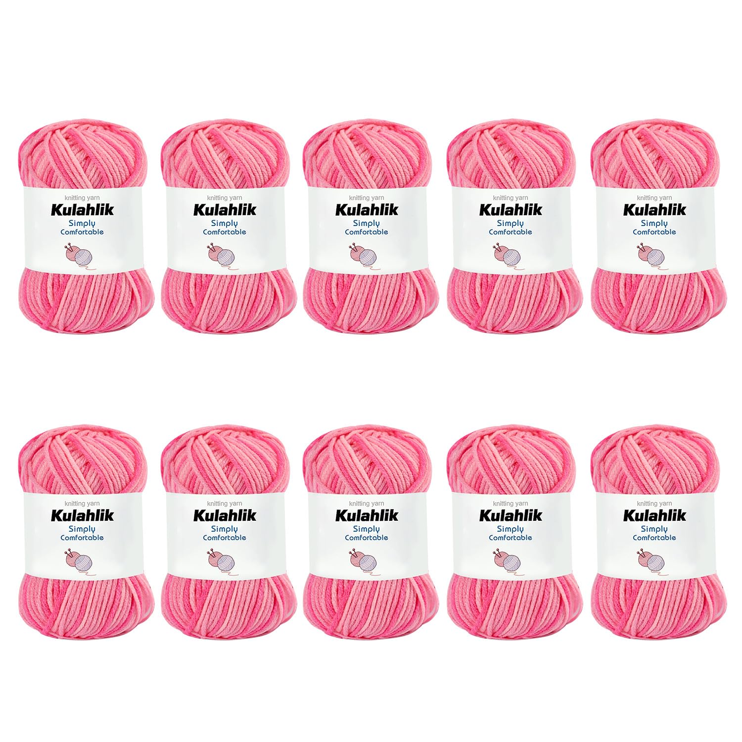 250g(5x50g) Acrylic Yarn for Crochet/Knitting, Colorful Gradient Yarn Thread, 5 Rolls Skeins, Perfect for Any Knitting Crochet and Crafts Mini Project — view 102