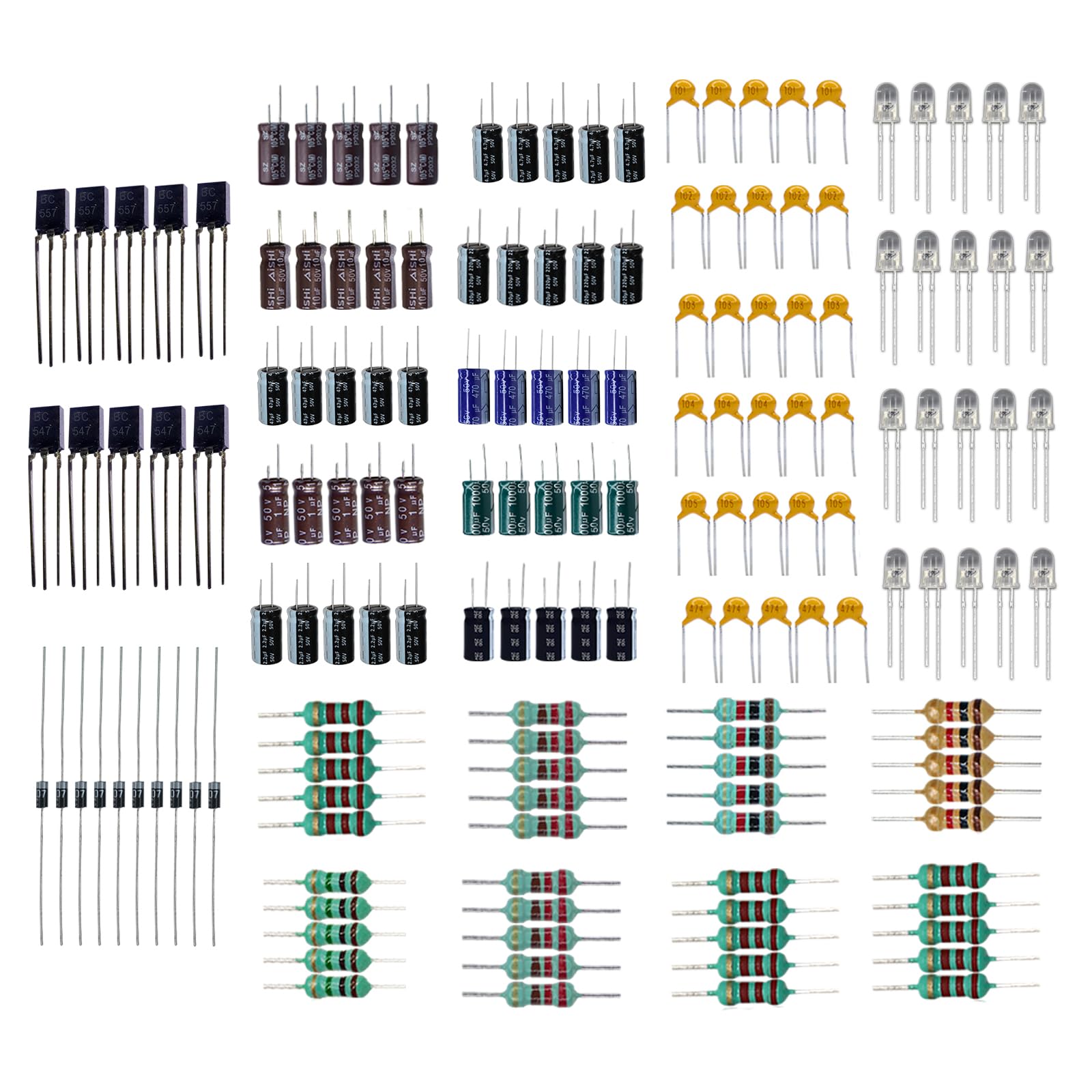 Electronic Spices Electronic Capacitors/Resistance Kit - 200 Pcs Assorted Components (B0CWNV3DVM) Amazon Price History, Amazon Price Tracker
