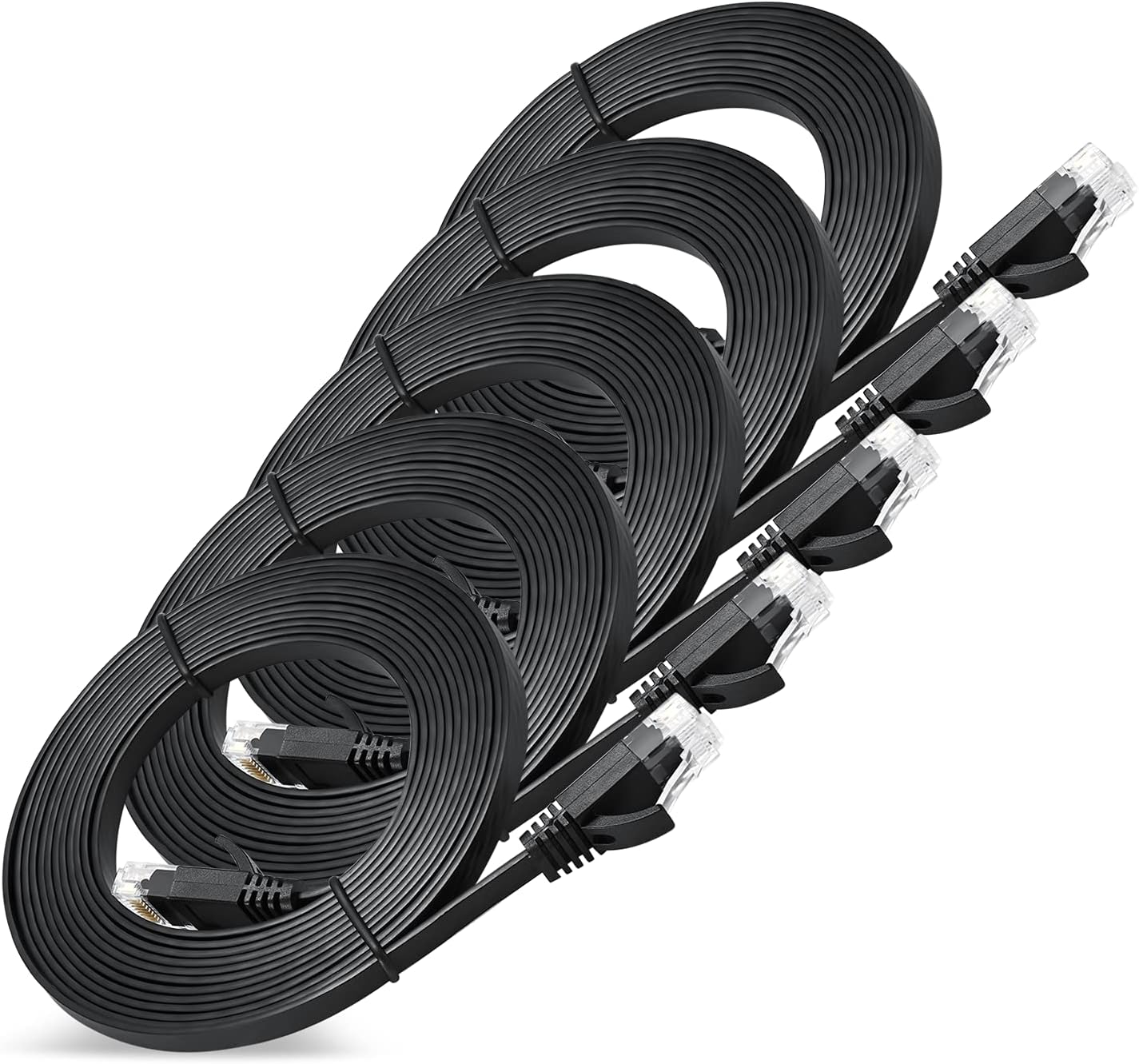 Cat6 Cable 10M / 32ft White Flat Network Cord with