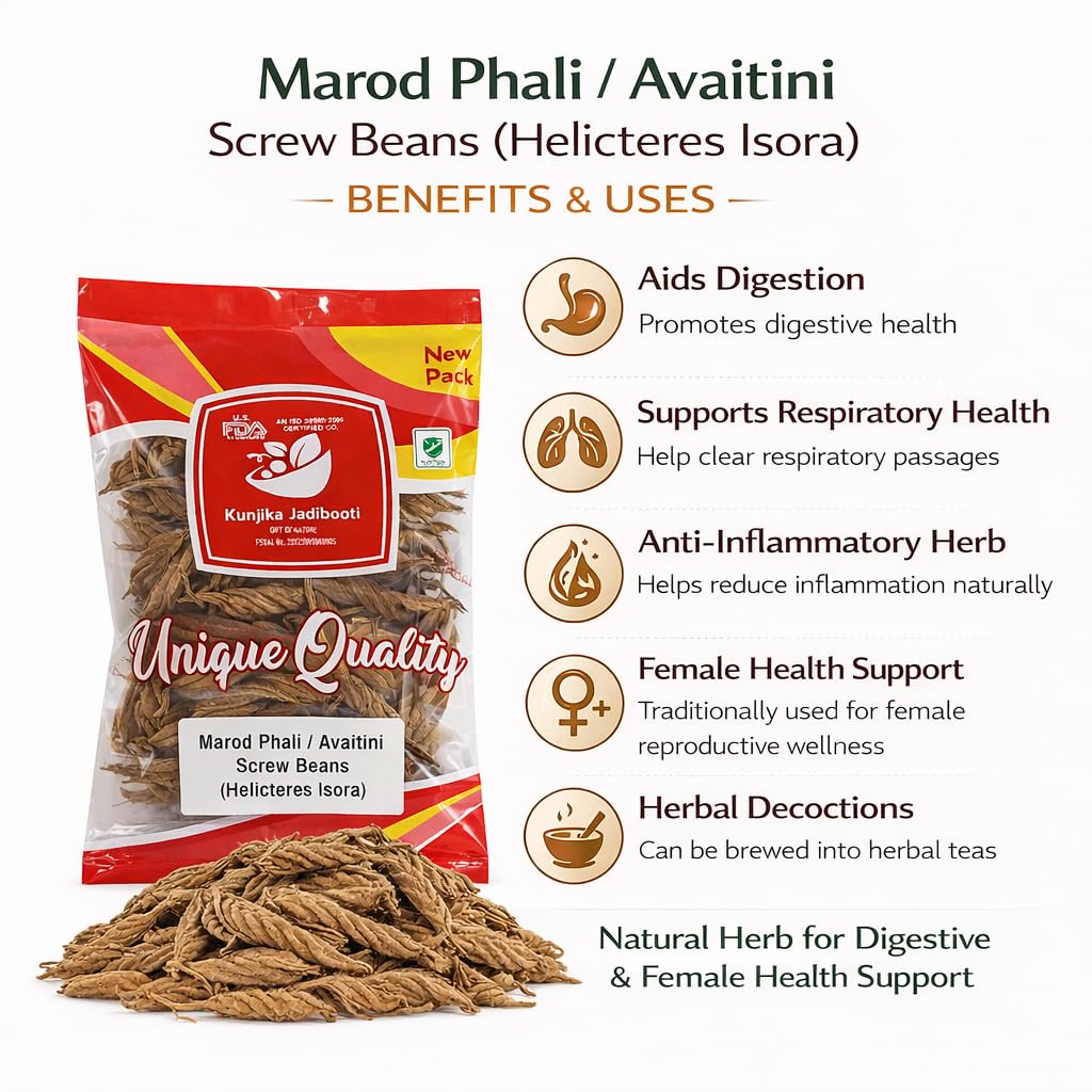 Kunjika Jadibooti Marod Phali - Marori - Helicteres Isora - Avaitini Screw Beans - 100 gm 1
