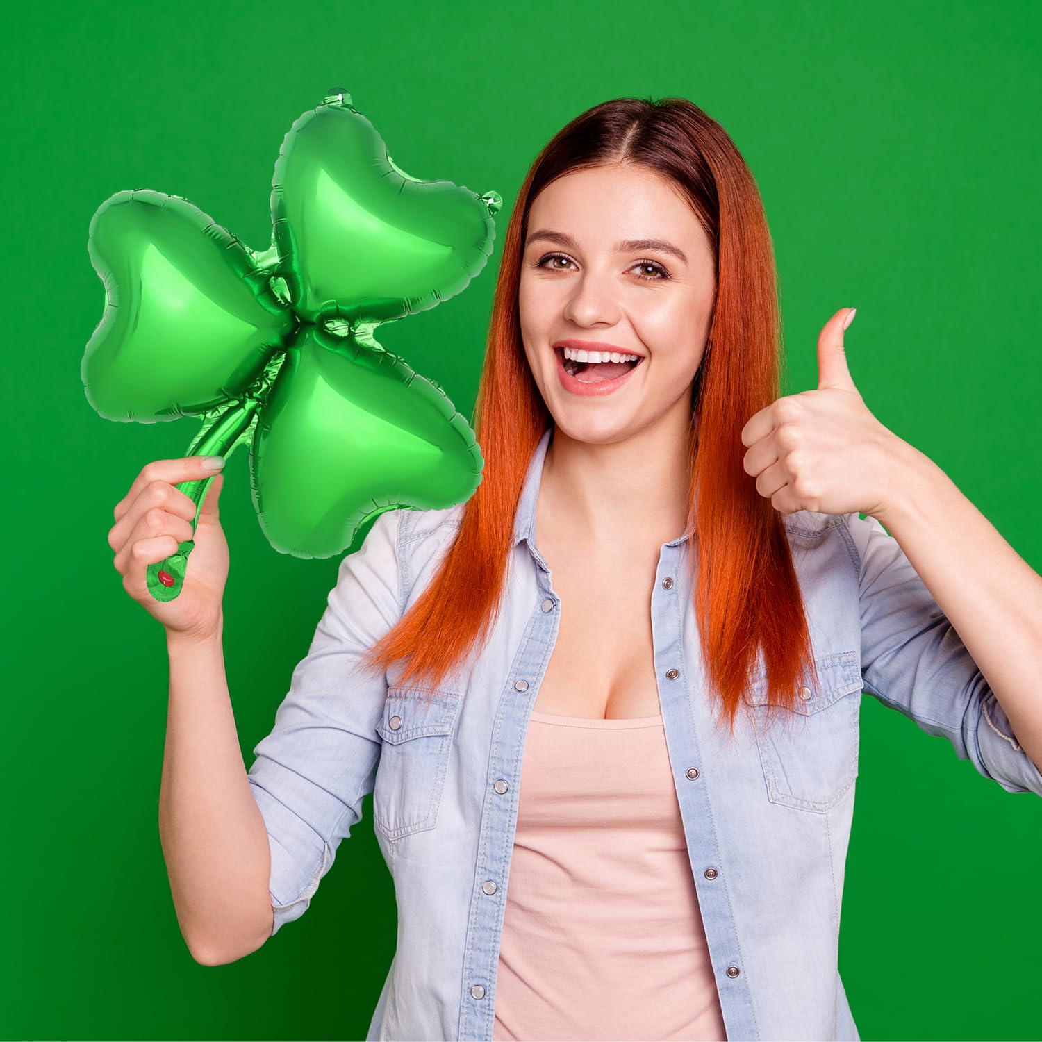 BORFUE Shamrock Foil Balloons Green Party Decor Balloon St Patricks Day Decorations Festival Foil Balloon Irish Themed Party Decorations Supplies (6) - Image 3