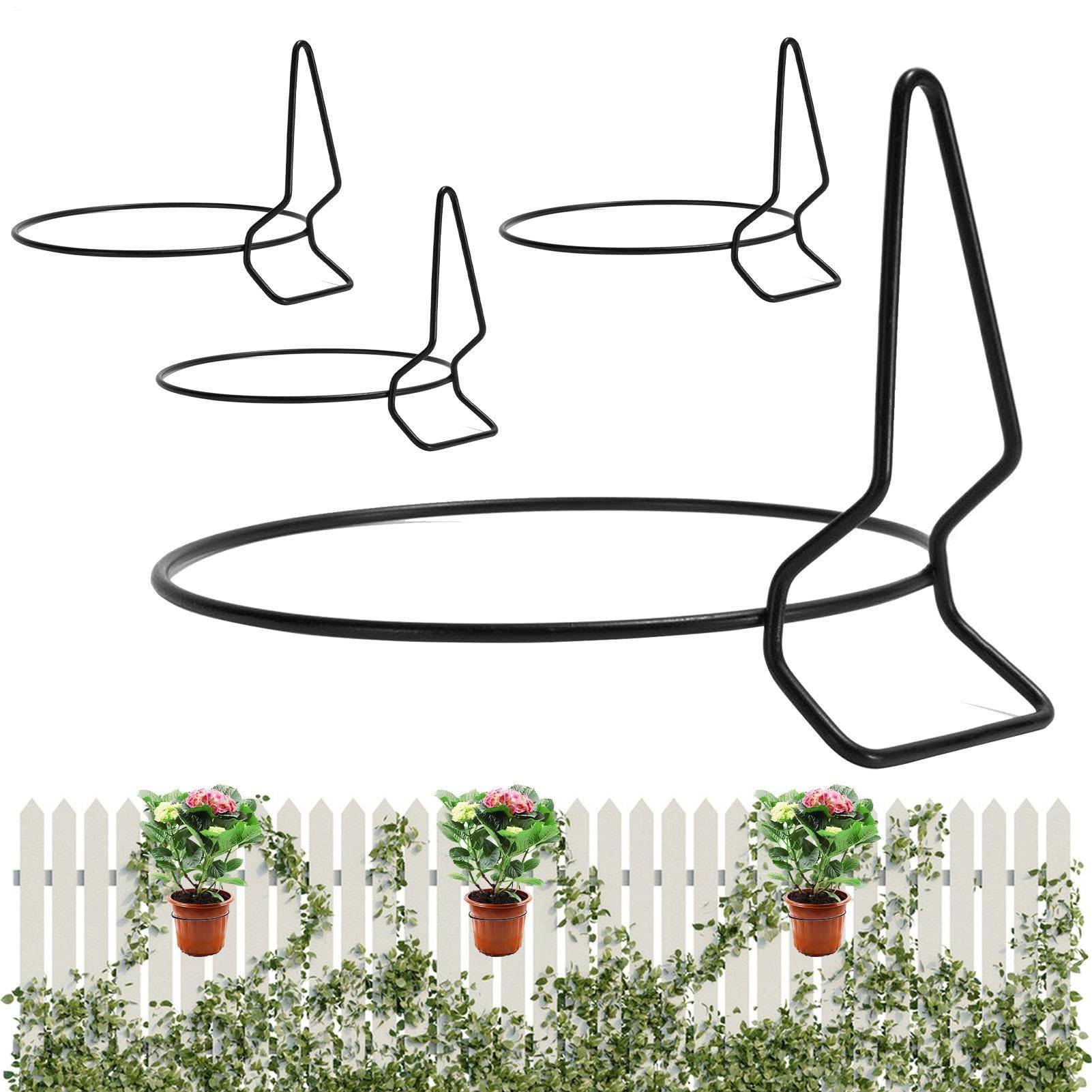 Genérico Soporte Macetas Pared | 4 Piezas De Hierro Estable Y Resistente,Colgador de macetas de pared,para dormitorio salón balcón barandilla jardín patio interior exterior Chlorophytum Comosum