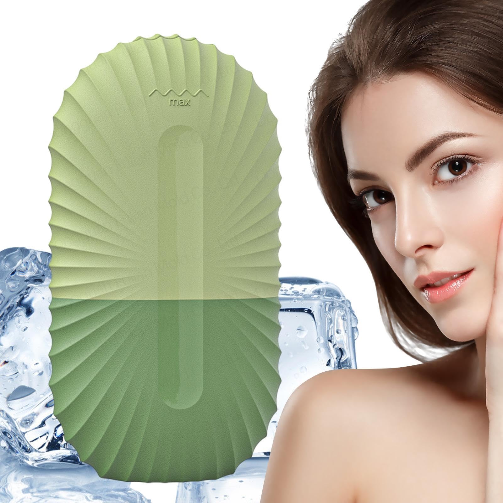 Yusheng Face Ice Roller - Cooling Reusable Glow Cube for Skin, Silicone Skincare Tool, Beauty Facial Rollers, Brighten Skin