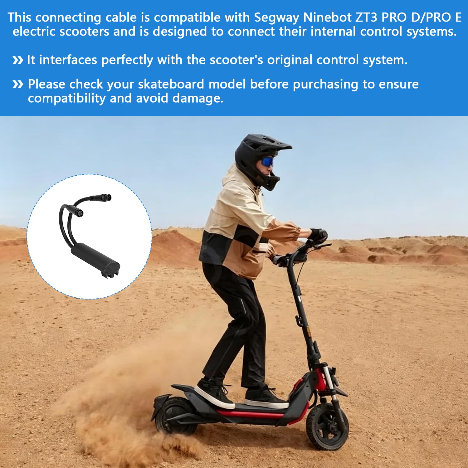 Skuter elektryczny regulator prędkości do Segway Ninebot ZT3 PRO D/PRO E, maksymalna prędkość 35 km/h, kabel połączeniowy Plug & Play do konserwacji, testowania i montażu akcesoriów