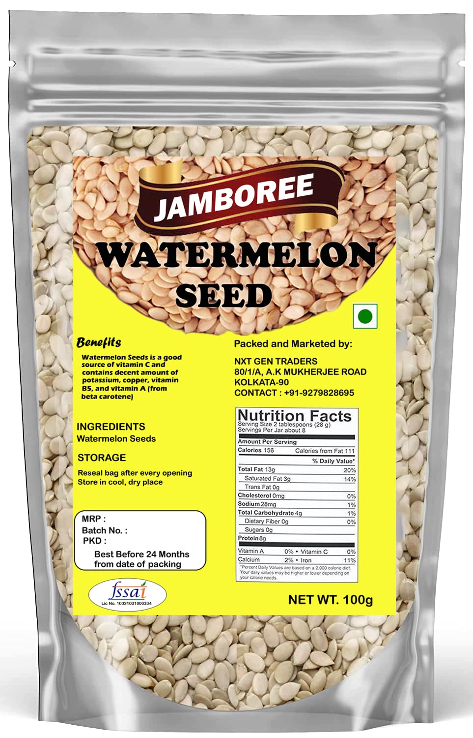 Jamboree Raw Watermelon Seeds, High Protein, Healthy for weight loss Watermelon Seeds (100 g) (B0BKTSB9WZ) Amazon Price History, Amazon Price Tracker