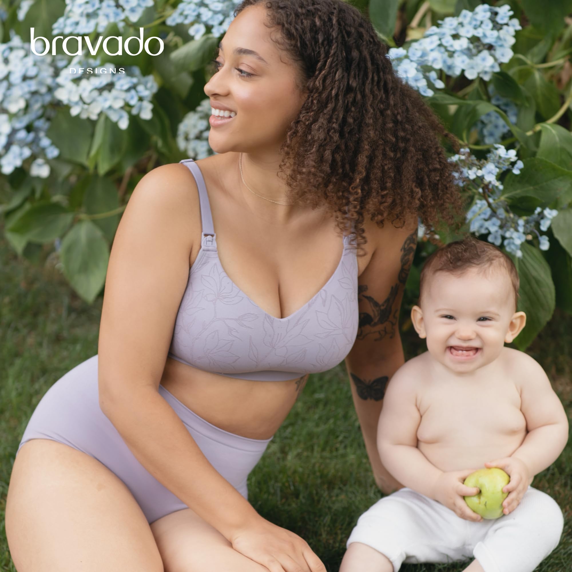 Bravado Designs Reggiseno da allattamento da donna per allattamento al seno, reggiseno premaman a balconcino di supporto senza cuciture senza ferretto
