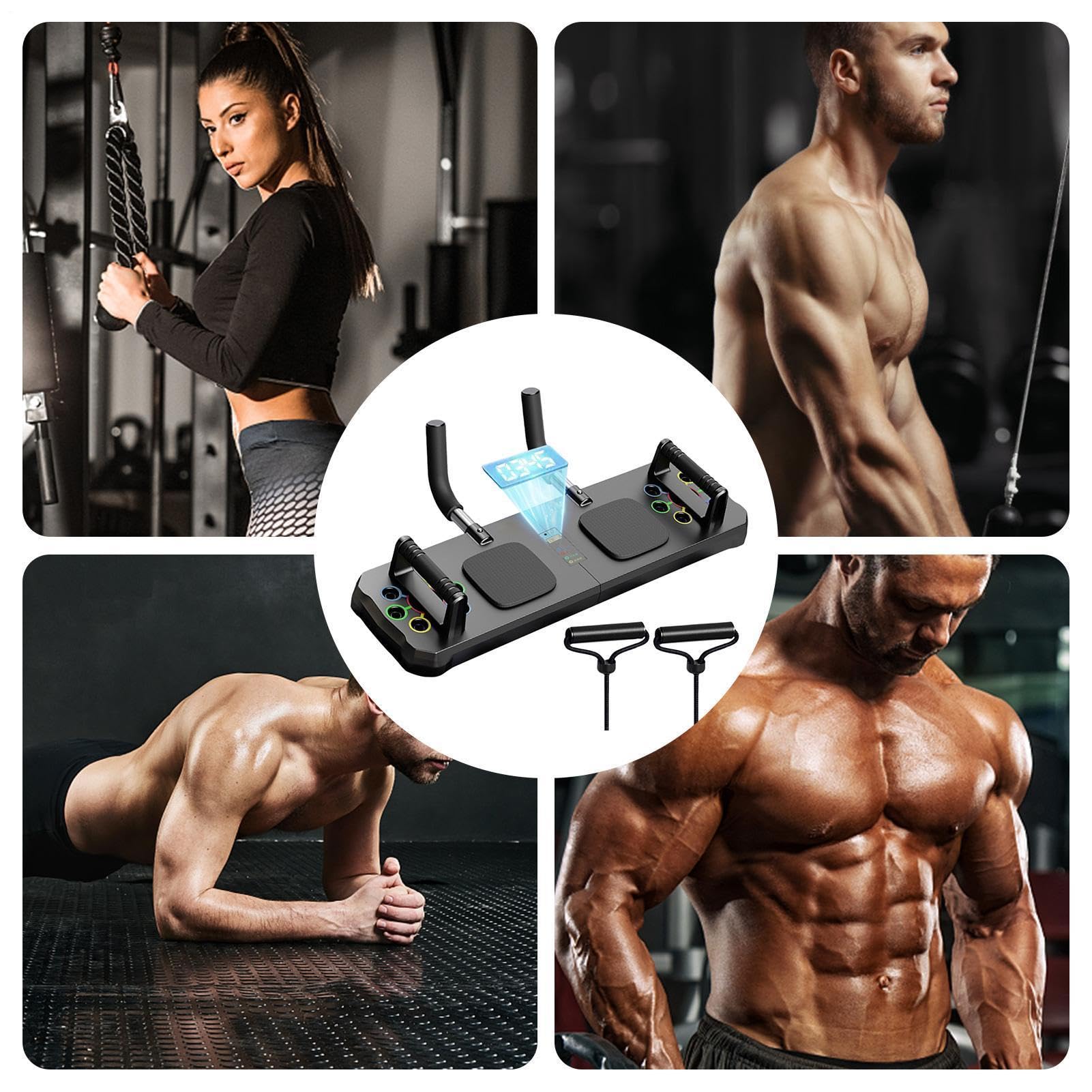 trainingsbrett | Muskel-Liegestützbrett mit Timer,Verstellbares