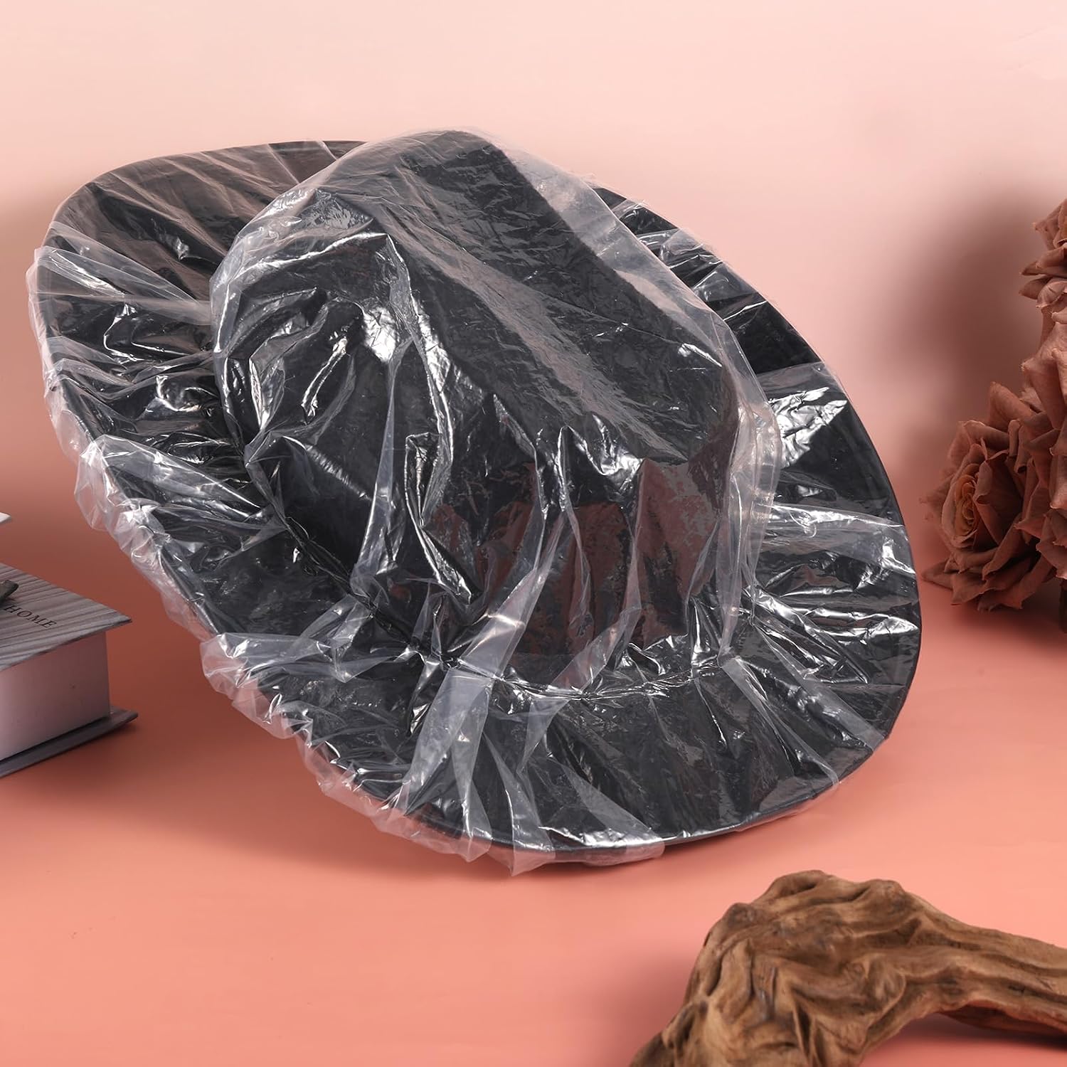 4pcs Cowboy Hat Covers, Transparent Unisex Waterproof