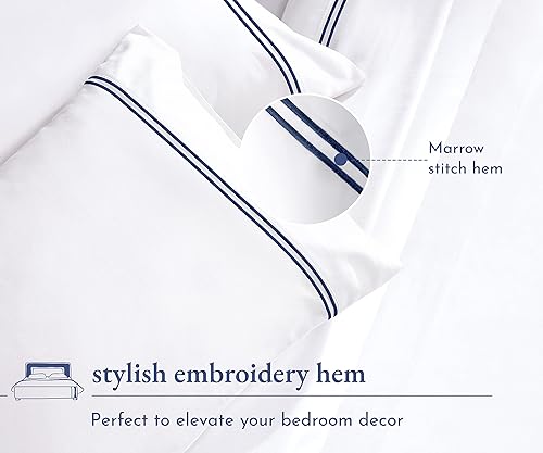 Vista 239 de California Design Den Juego de sábanas de 100% tejido de satén de algodón de 600 hilos, esquinas profundas, suaves, lavanda, tamaño King California