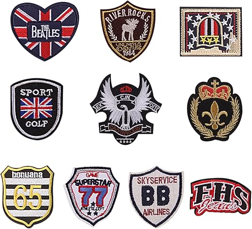 10 Stück Bügelflicken Kinder - Baufahrzeug Motive Für Jeans & Jacken