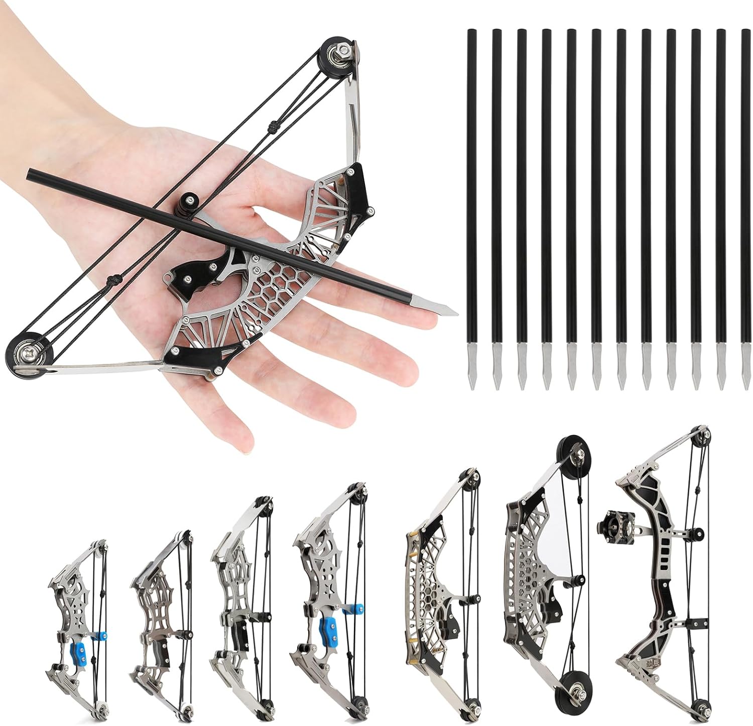 5.9"-16.4" Archery Compound Bow and Arrow Set RH/LH Hunting Bow Cool Stuff for Practice Archery