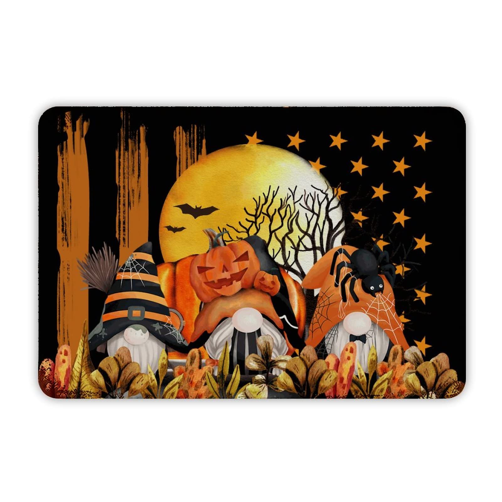 ENEDNATE American Flag Pumpkin Gnome Halloween Full Moon Vintage Man Cave Metal Sign 8"x12" Decorative Aluminum Tin Sign for Indoor Outdoor Kitchen Bar Restaurant Cafe Pub Wall Art Decor Poster
