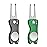 Mile High Life 2 Pieces Golf Divot Repair Tool w Magnetic Golf Ball Marker | All Metal Foldable Divot Tool w Pop-up Button | Golf Club Holder | Golf Accessories for Men (Green,Grey)