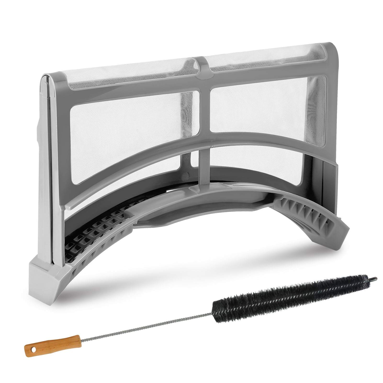 Upgraded DC61-02595A Dryer Lint Filter Case Screen with Brush by Beaquicy - Fit for Samsung Dryer DV42H5200EW/A3, DV42H5200EP/A3, DV42H5200EF/A3 - Replaces 2069505, AP4578777, PS4206799, EAP4206799