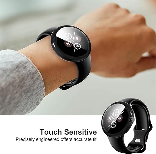 Miniatura 6 de Suoman Paquete de 3 fundas para Google Pixel Watch 3, para Google Pixel Watch 2, para Google Pixel Watch de 1.61 pulgadas, funda protectora completa