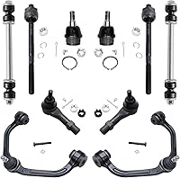 Vista 63 de Detroit Axle - Kit de suspensión delantera RWD de 10 piezas para Chevy GMC Silverado Sierra 1500 1999-2006, 2 brazos de control superior, 2 rótulas