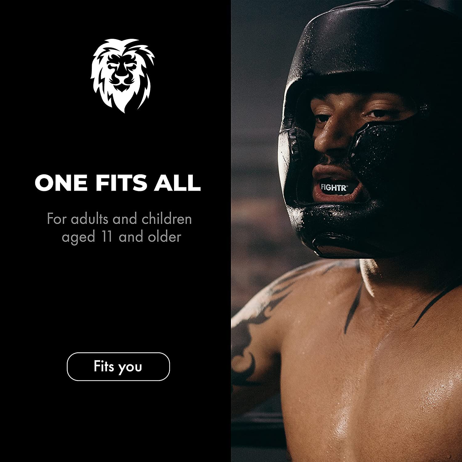 FIGHTR Premium Ochraniacz na zęby – idealny i łatwy do regulacji oddech, sportowa ochrona zębów do boksu, MMA, Muay Thai, hokeja i sportów walki, w zestawie