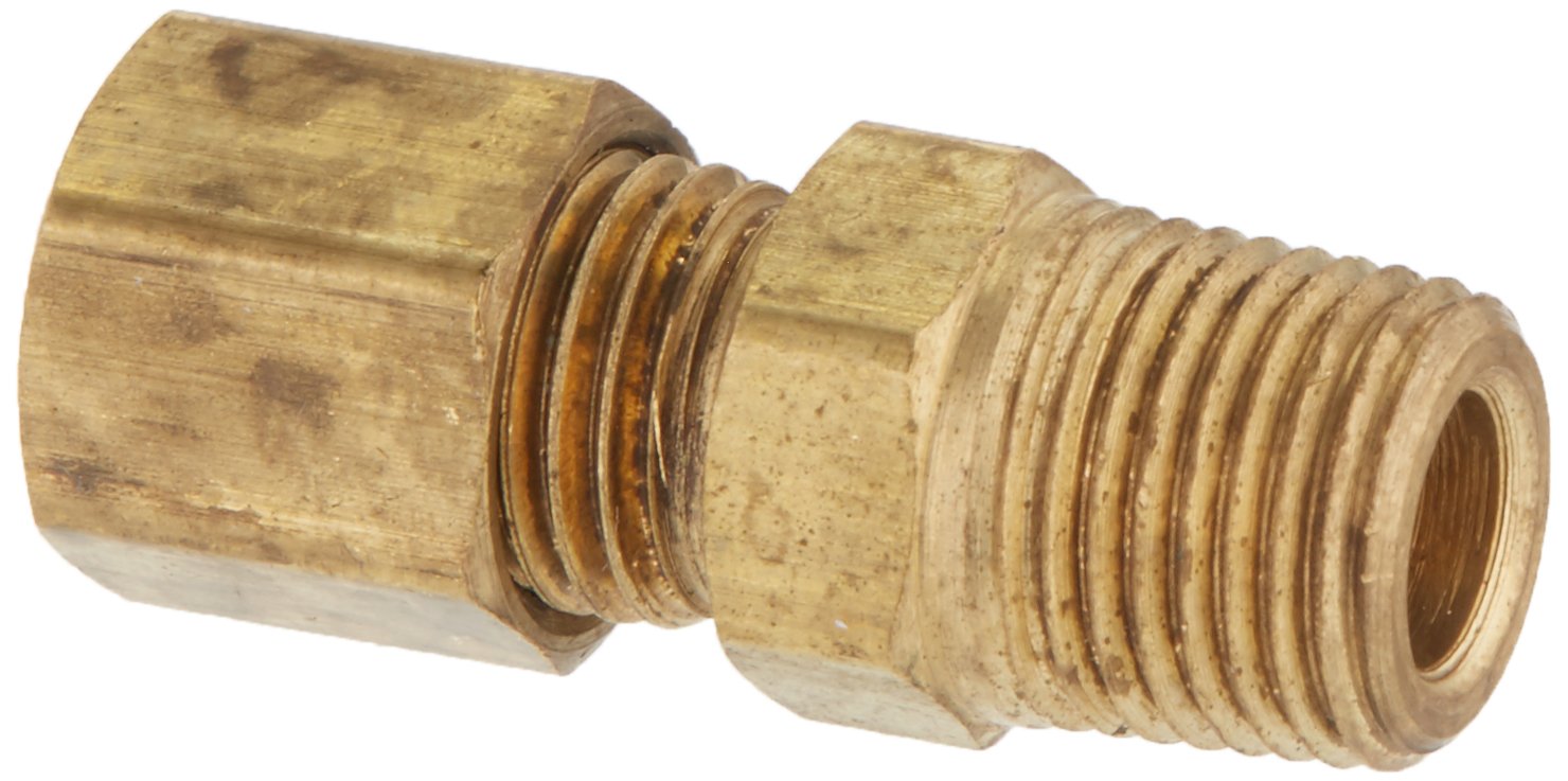 Parker Hannifin 68C-3-2-pk5 Compression Fitting, Brass, Male Connector, 3/16" Compression Tube x 1/8" Male Thread (Pack of 5)