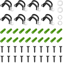 Beizelte Expansion Tube + Explosion Screws + Fence Bracket Fittings Accessory for String Light Poles,Metal Poles Stand for Patio,Backyard,Deck