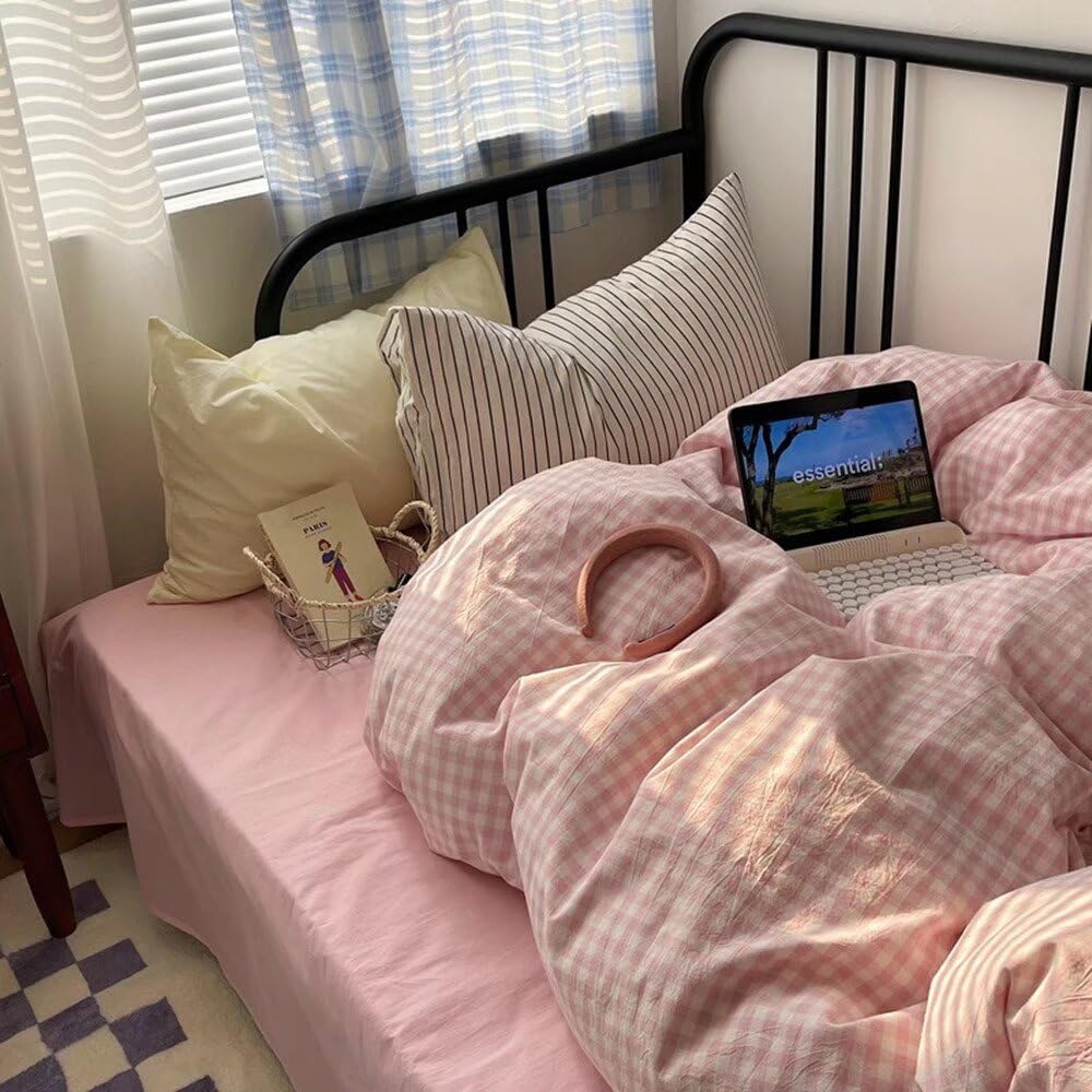 Zestaw pościeli, pościel zestaw poszewek na poduszki, zestaw podwójnych łóżek, pościel hotelowa, dekoracja domu (różowy) Z45