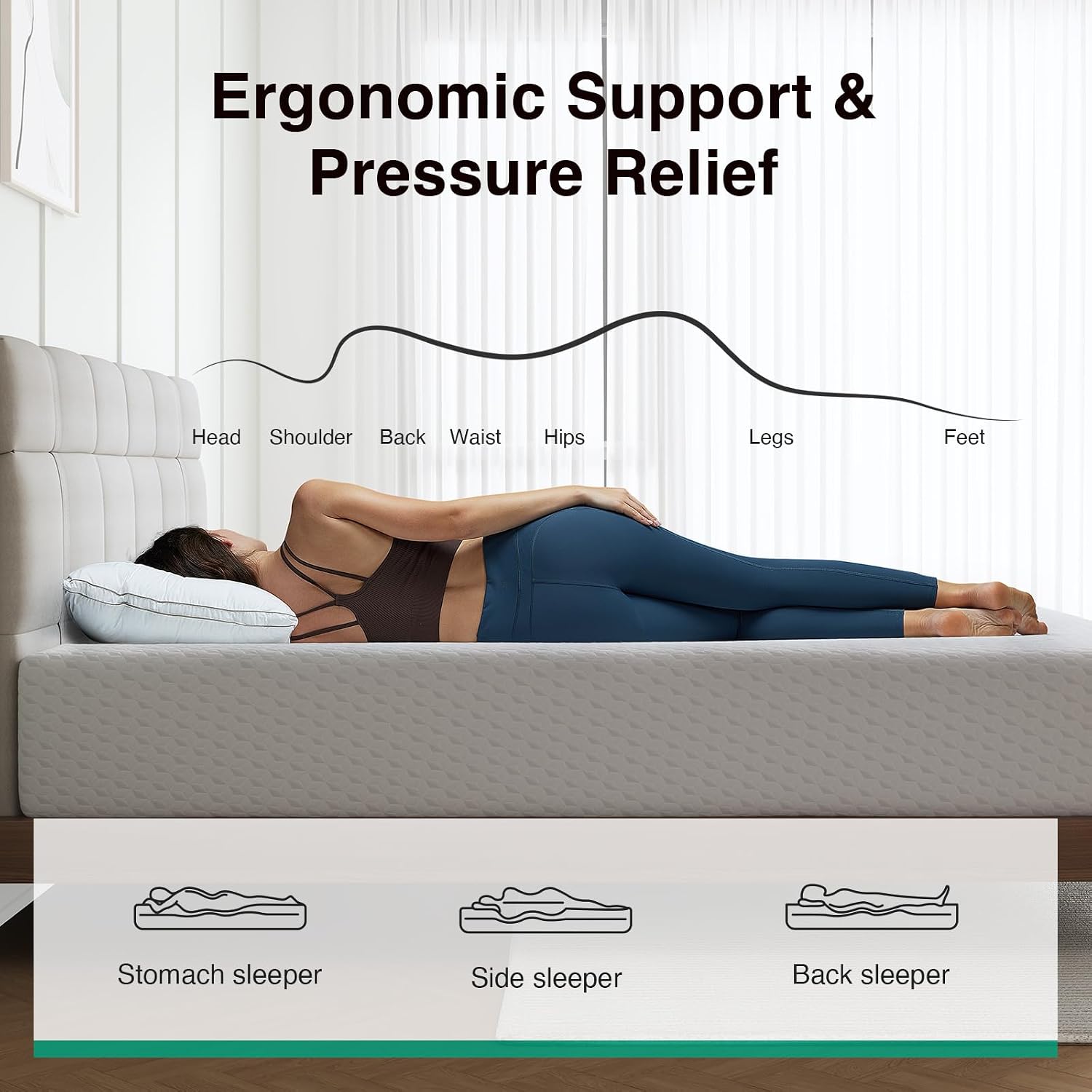 Novilla King Mattress 12 Inch,King Memory Foam Mattress with Breathable Comfort Layer & High-Density Base Foam for Pressure Relief & Contouring Support, Motion Isolation & Cooling Comfort thumbnail