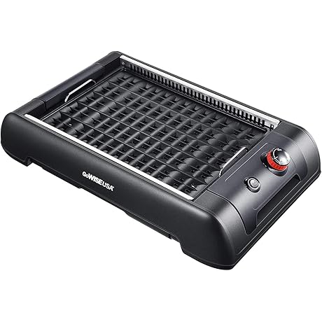 GOWISE USA GW88000 2-in-1 Smokeless Indoor Grill and Griddle
