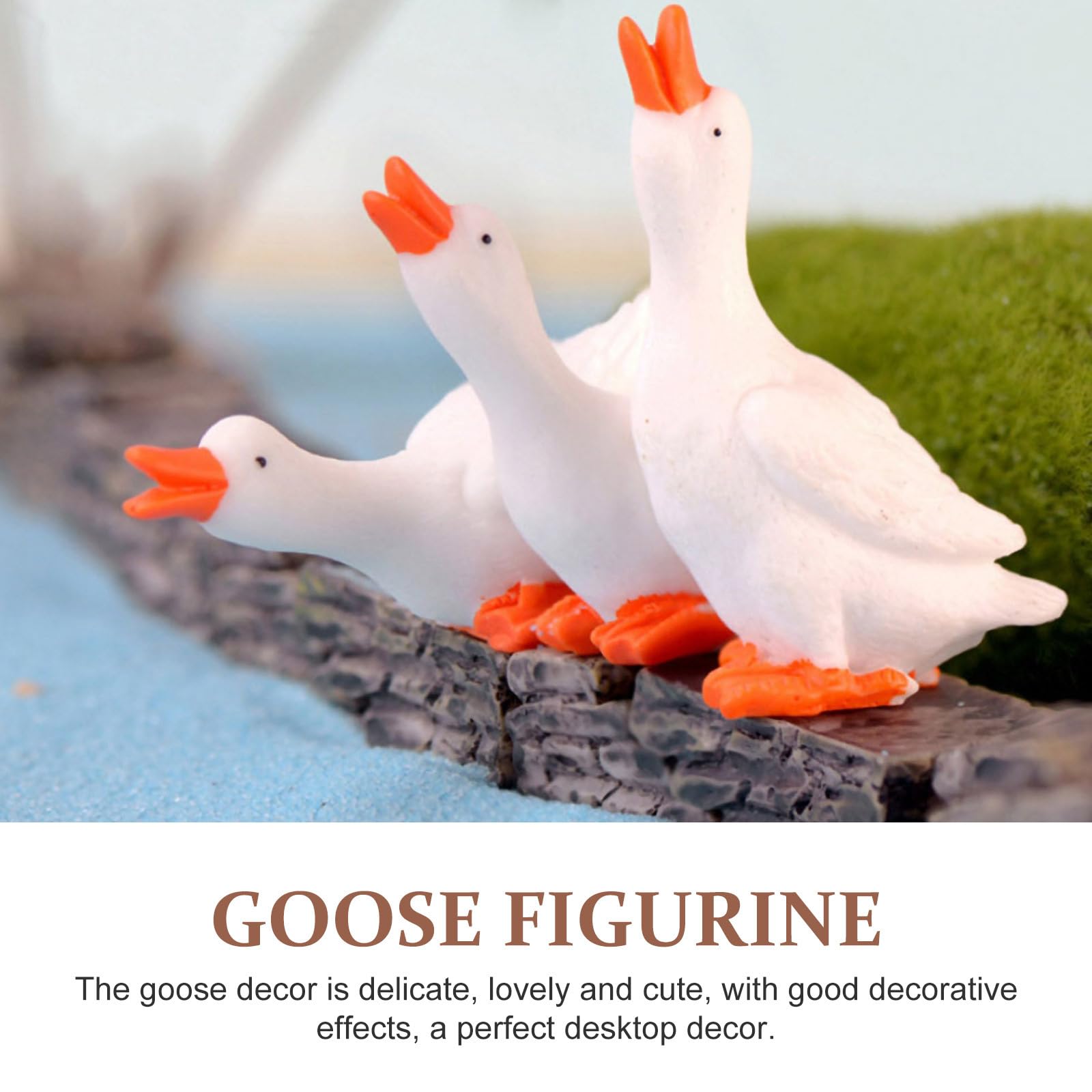 60 Mini-Gänse-Figuren Aus Harz – Winzige Deko Für Garten, Auto, Büro & Geschenke