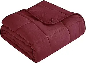 Topcee Weighted Blanket for Adults (15 lbs, 48" x 72") Twin Size Soft Cooling Heavy Blanket Sleeping, Apply to 130-160 lbs Body, Thick Breathable Blanket with Glass Bead, Easy Care