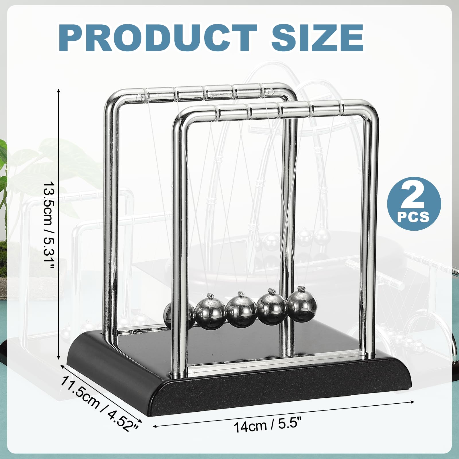PATIKIL 2 Pack Newtons Cradle - Image 2