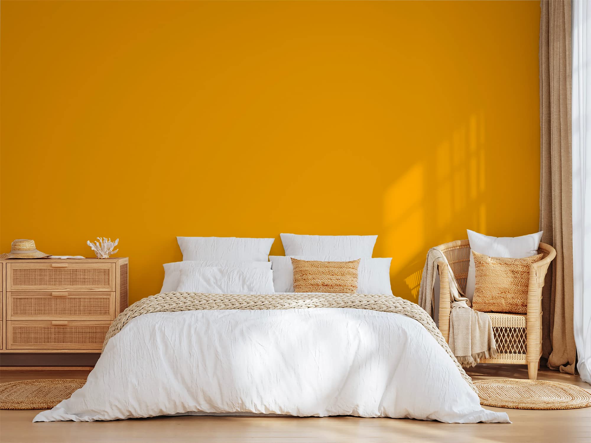 BOX DECO COULEURS Pintura de pared natural ecológica con aspecto satinado interior Natura – 1 l/13 m², amarillo sol