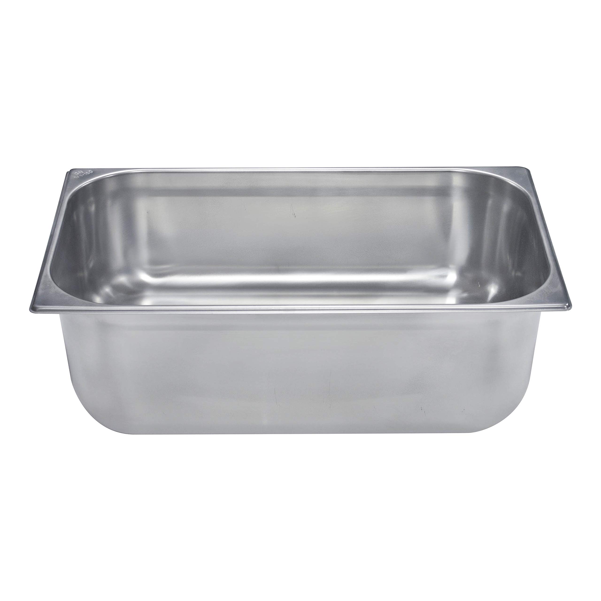 Raj Steel GN Pan, Silver, 530×325X200 MM, CS5705 - Gastronorm Pan, Catering Pan, Food Warmer Pan, Food Storage Container