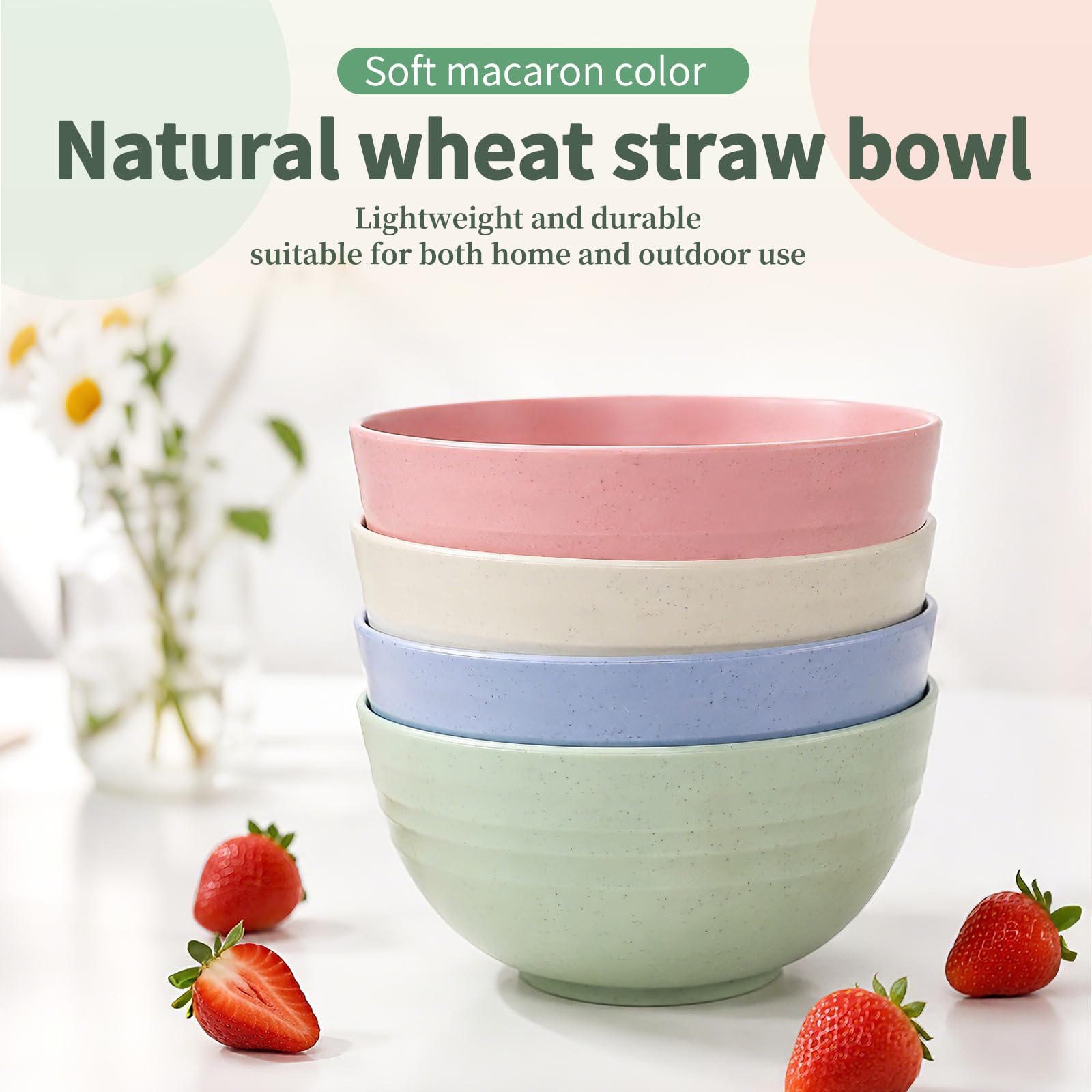 DUOLUV Unbreakable Wheat Straw Bowls - FREE SHIPPING -3 DUOLUV Unbreakable Wheat Straw Bowls - FREE SHIPPING -3