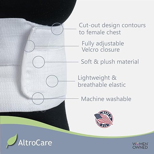 Miniatura 4 de Cinturón de apoyo y soporte para costillas magulladas, fracturadas o dislocadas. Envoltura de compresión que se adapta al pecho femenino. (Talla