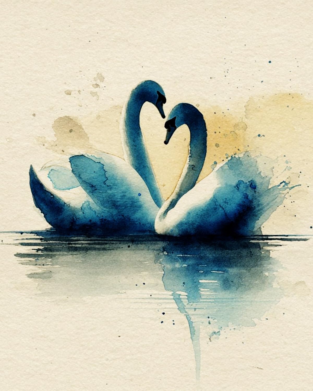 LIUBAISHI Paint by Numbers for Adults – 16"x20" Canvas | Wall Art Decor for Living Room, Stress Relief Hobby Kit, Complete Set with Paints and Brushes-Swan Love (2)