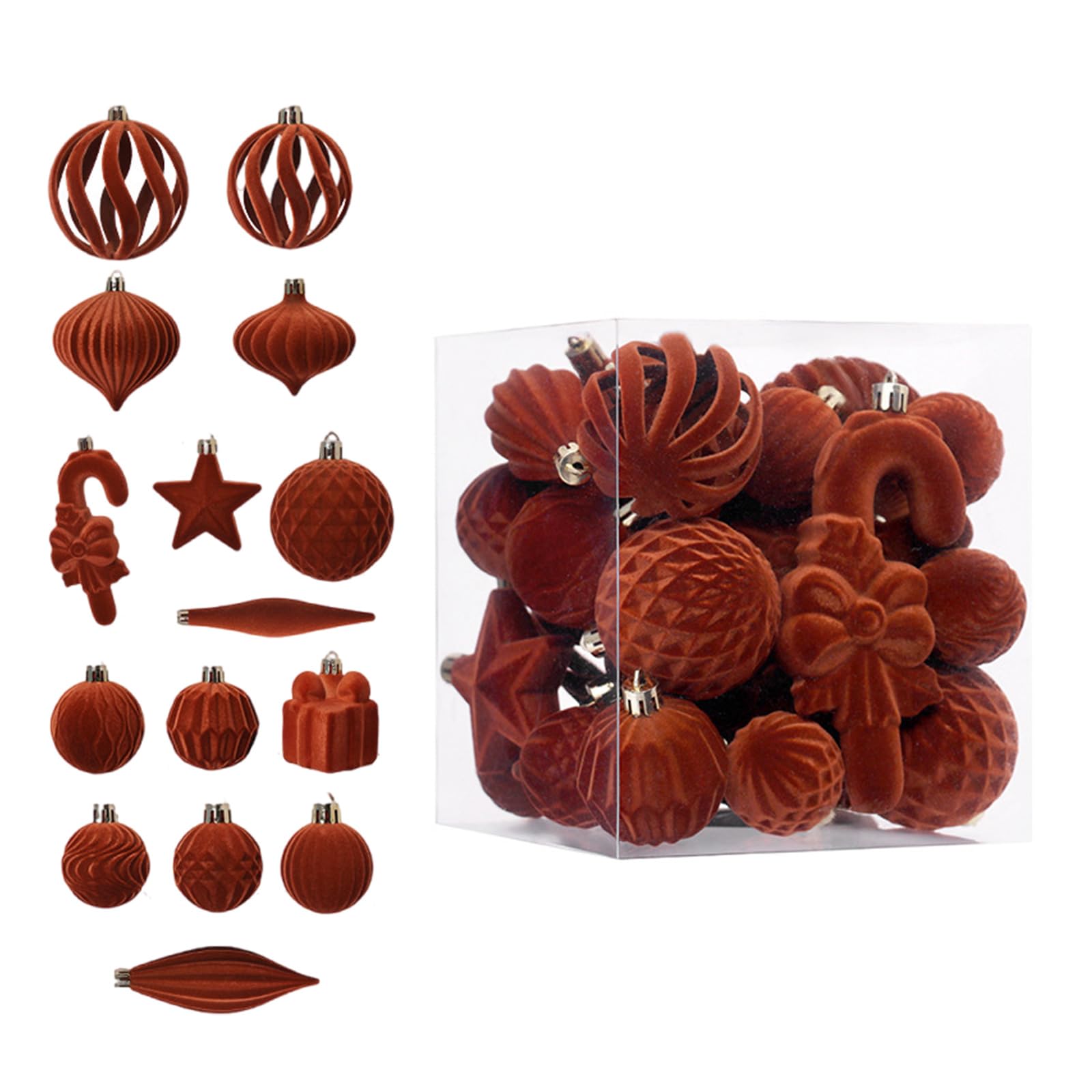 Tsophreniq Of 28 Colorful Christmas Tree Ornament Assorted Candy Canes and Ball Hanging Decorations for Holiday Holiday Hanging Ornaments