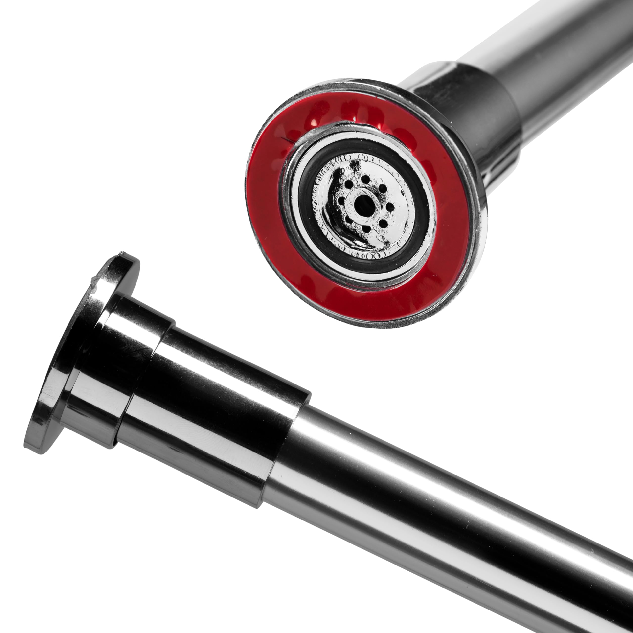 Stick N' Lock Asta Telescopica Per Tenda Doccia, Cromata, Regolabile Da 1295 A 2298 Mm, Con Anelli