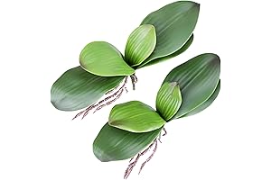 Orchid Leaves Artificial Phalaenopsis Stems Leaf Faux Cymbidium Flower Foliage Green Real...